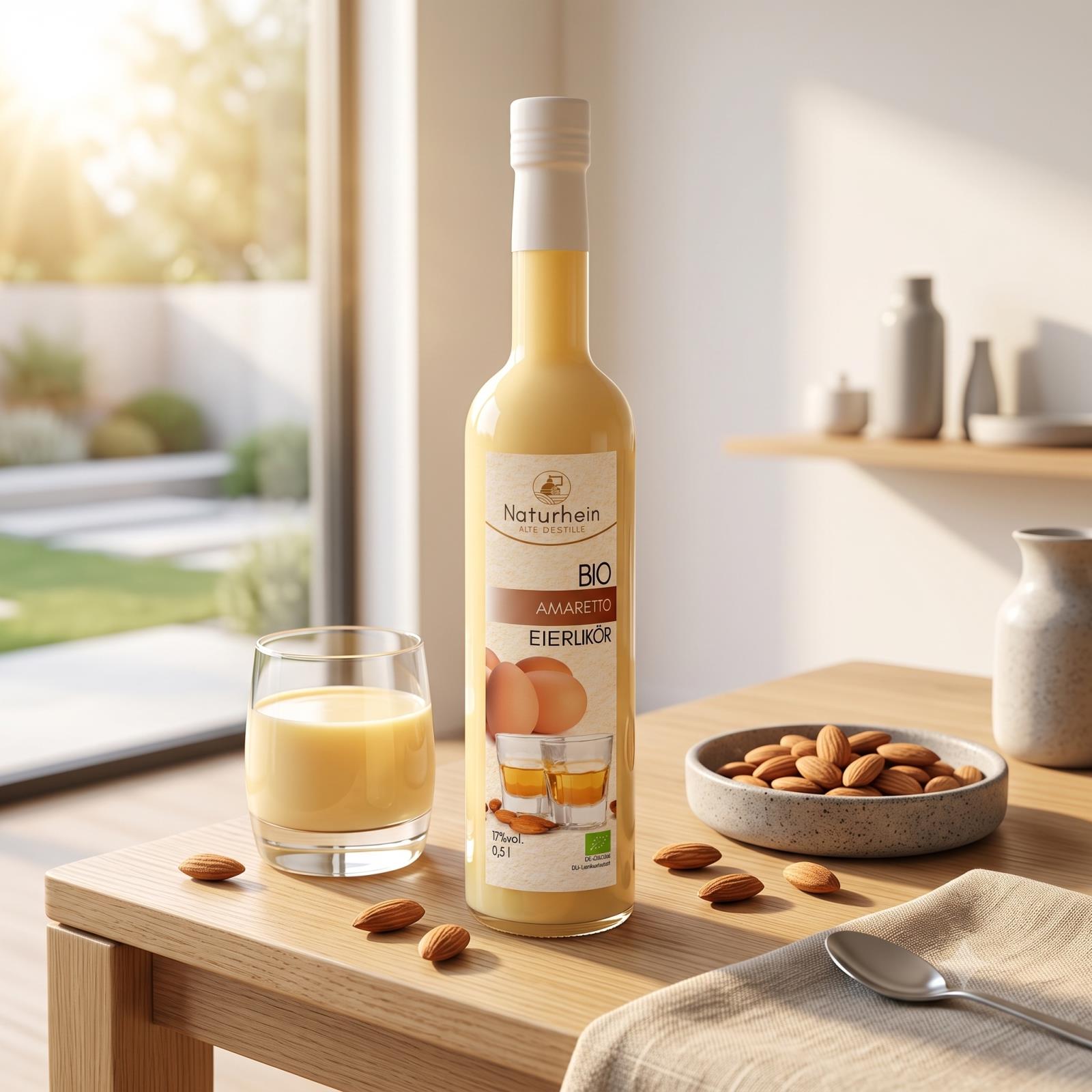 Bio Eierlikör Probierset 4x500ml Himbeere Amaretto Kakao Kaffee