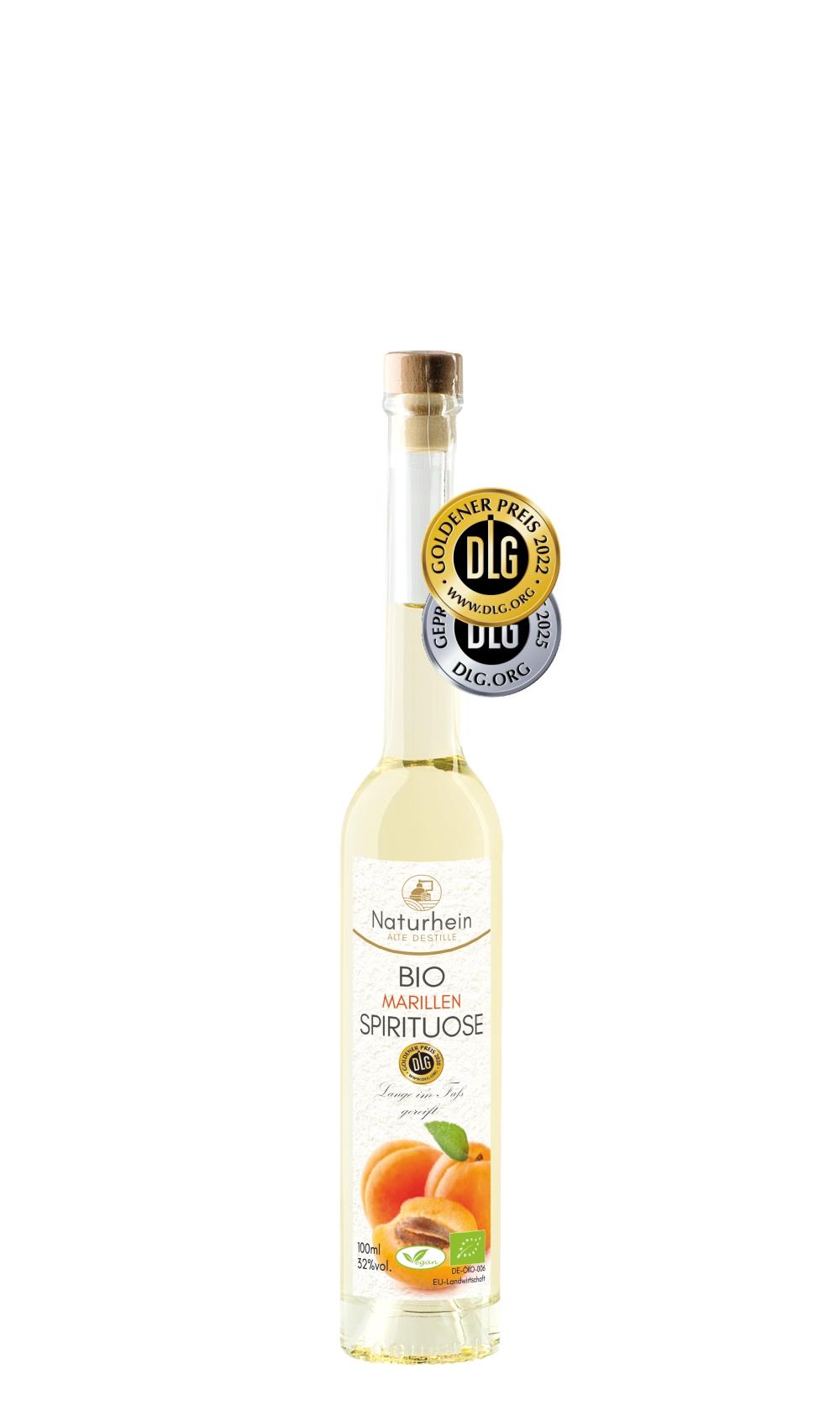 Vegane Bio Marillen Aprikose Spirituose. Ausgezeichnet mit der goldenen Medaille der DLG