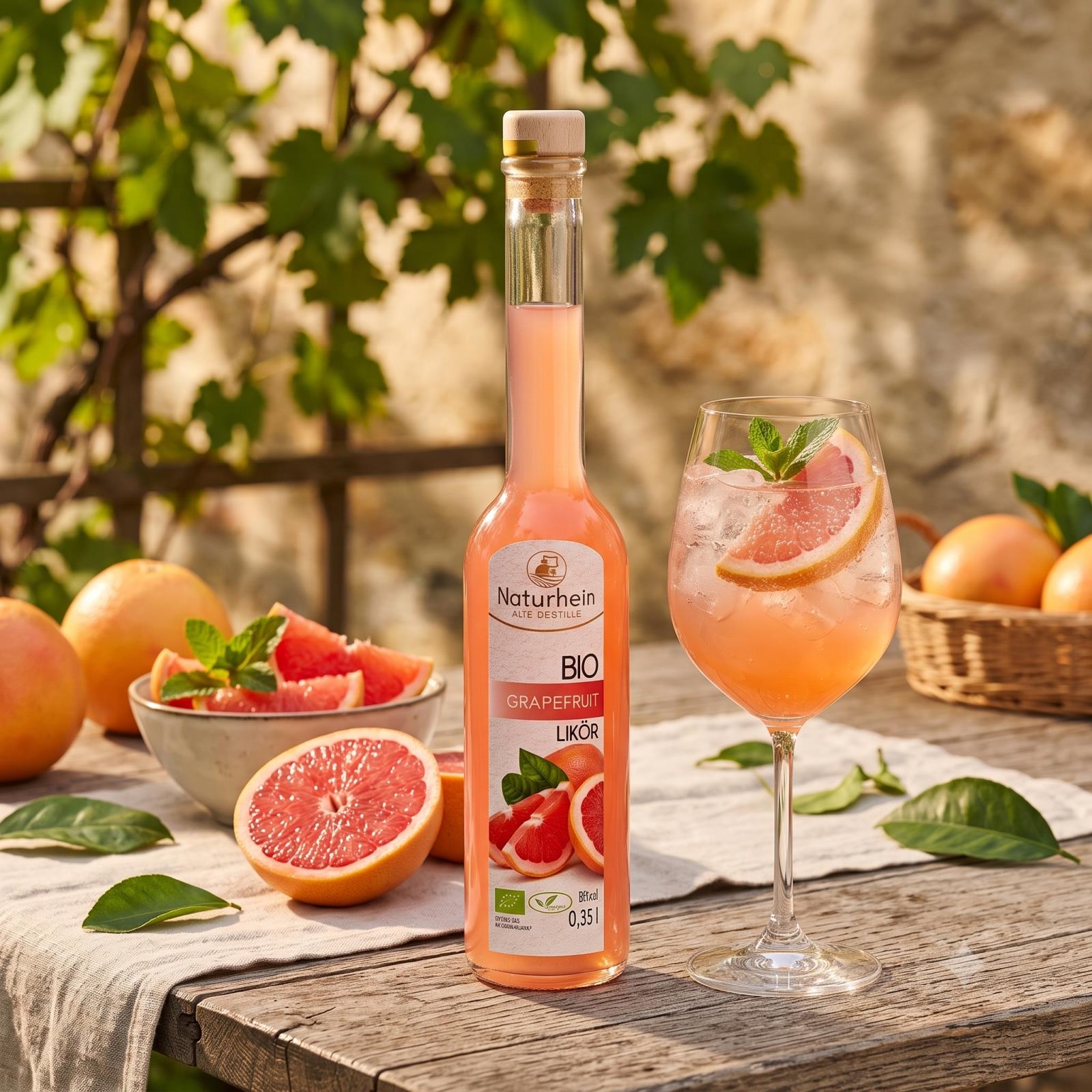 Bio Spritz-Set 4 Sorten Likör – Aperitivo, Limoncello, Zitronengras & Grapefruit | Sommer Tasting Set