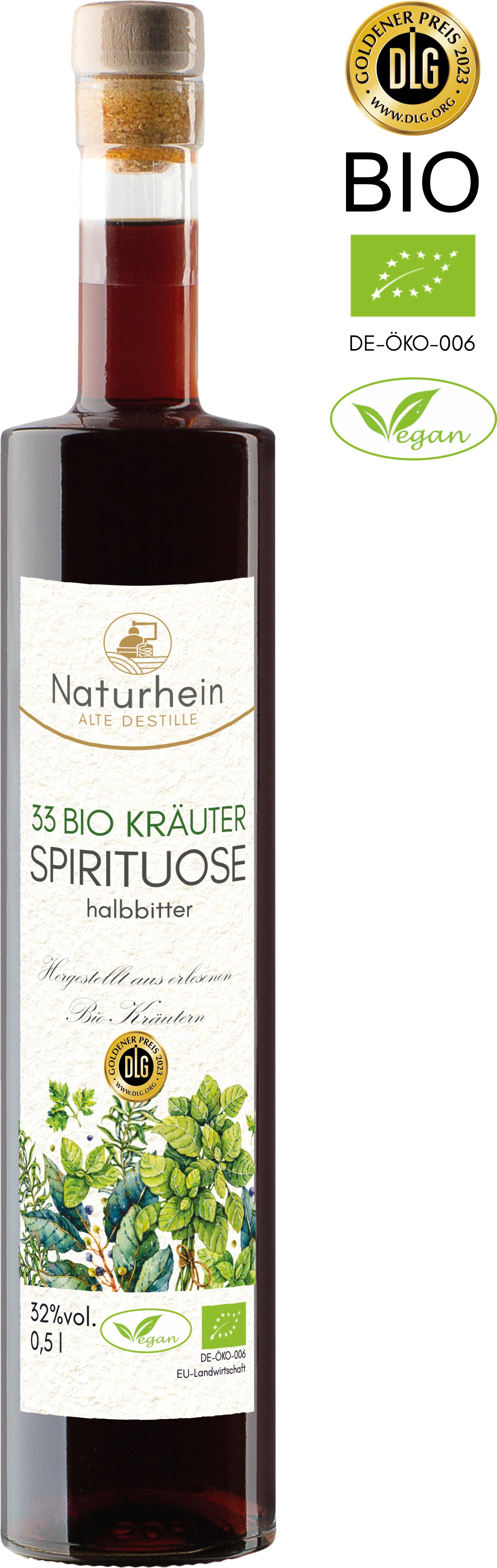 Vegane Bio Kraeuter Spirituose. Ausgezeichnet mit der Goldenen Medaille Vegane Bio Kraeuter Spirituose. Ausgezeichnet mit der Goldenen Medaille