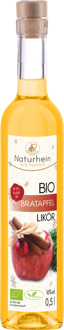 Bio Bratapfel Likoer, mit 20% Bio Apfelsaft